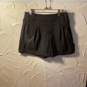 High Waisted Plaid Shorts